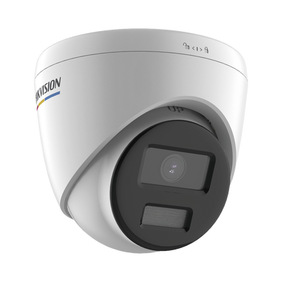 Turret IP 4 Megapixel / Imagen a Color 24/7 / PoE / Lente 2.8 mm / Luz Blanca 30 mts / Exterior IP67 / WDR 120 dB / H.265+ / ONVIF  — HIKVISION · SKU DS-2CD1347G0-L(C)