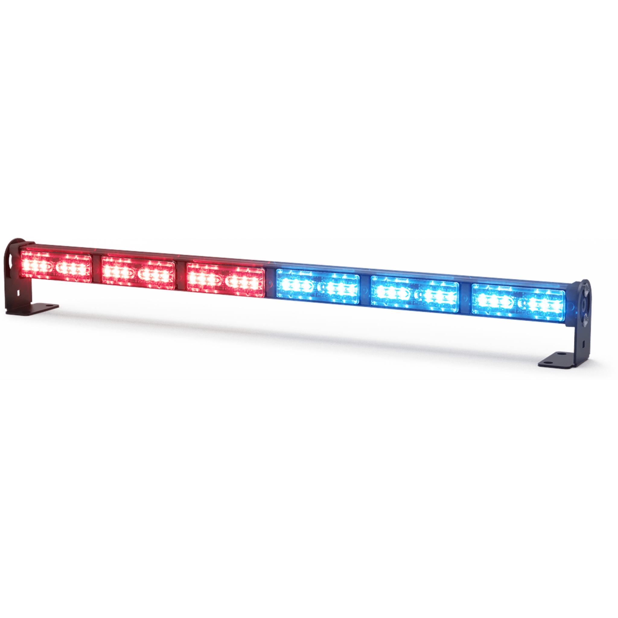 Barra de Luces LED / 26.7 Pulgadas / Rojo/Azul/Ámbar / IP67 / Montaje Ultradelgado 1.6 Pulgadas / Flechas de Tráfico y Escena — ECCO · SKU MTS626MC-RABA