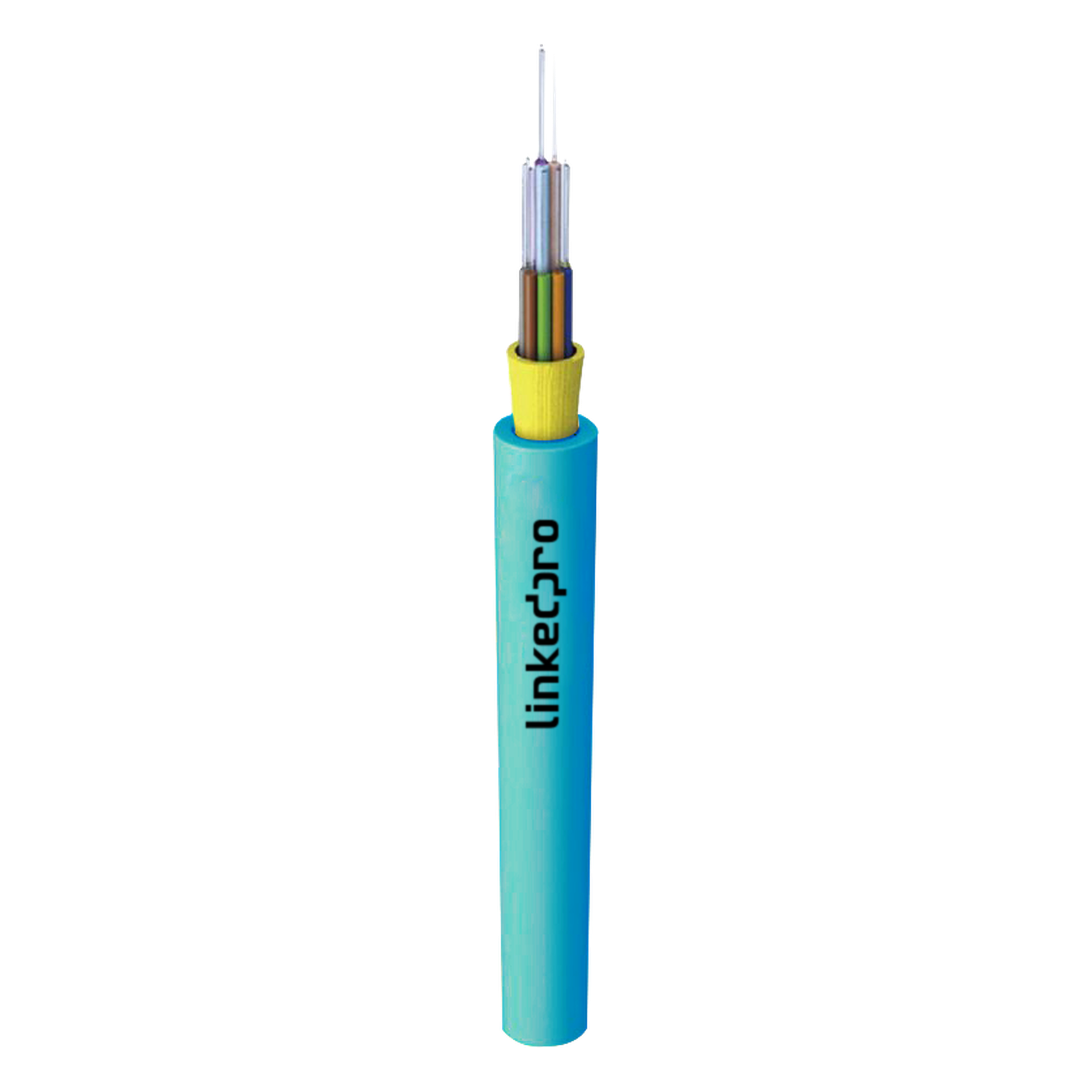 Cable de Fibra Óptica Multimodo OM3 50/125, 12 Hilos, para Interior, Tight Buffer 900µm, OFNR Riser, Dieléctrica, Precio Por Metro, (Hasta 2000 Metros (6562 Pies) en un Solo Tramo de Cable) — LINKEDPRO BY EPCOM · SKU LP-IC-OM3-R-12