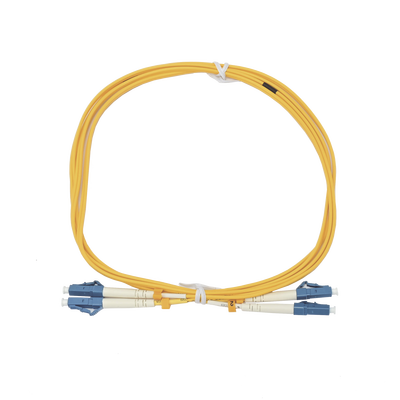 Jumper de Fibra Óptica Duplex, Monomodo, con Conectores LC/UPC-LC/UPC, 2 Metros (6.56 Pies)