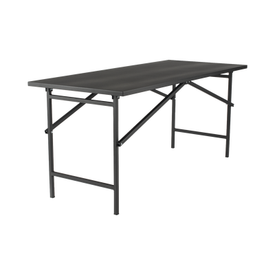 Mesa de Trabajo Plegable / Capacidad 250 kg / 130 x 80 x 92 cm / Estructura Metálica / Color Negro