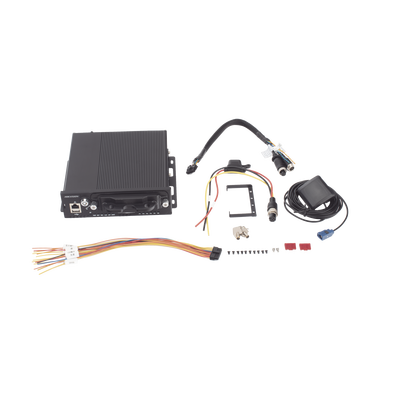 NVR Móvil de 4 Canales de 2 Megapixel / 4 PoE + 4 vía Switch Extendible / 2 Bahías de Disco Duro / Incluye Modulo GPS / conector RJ45