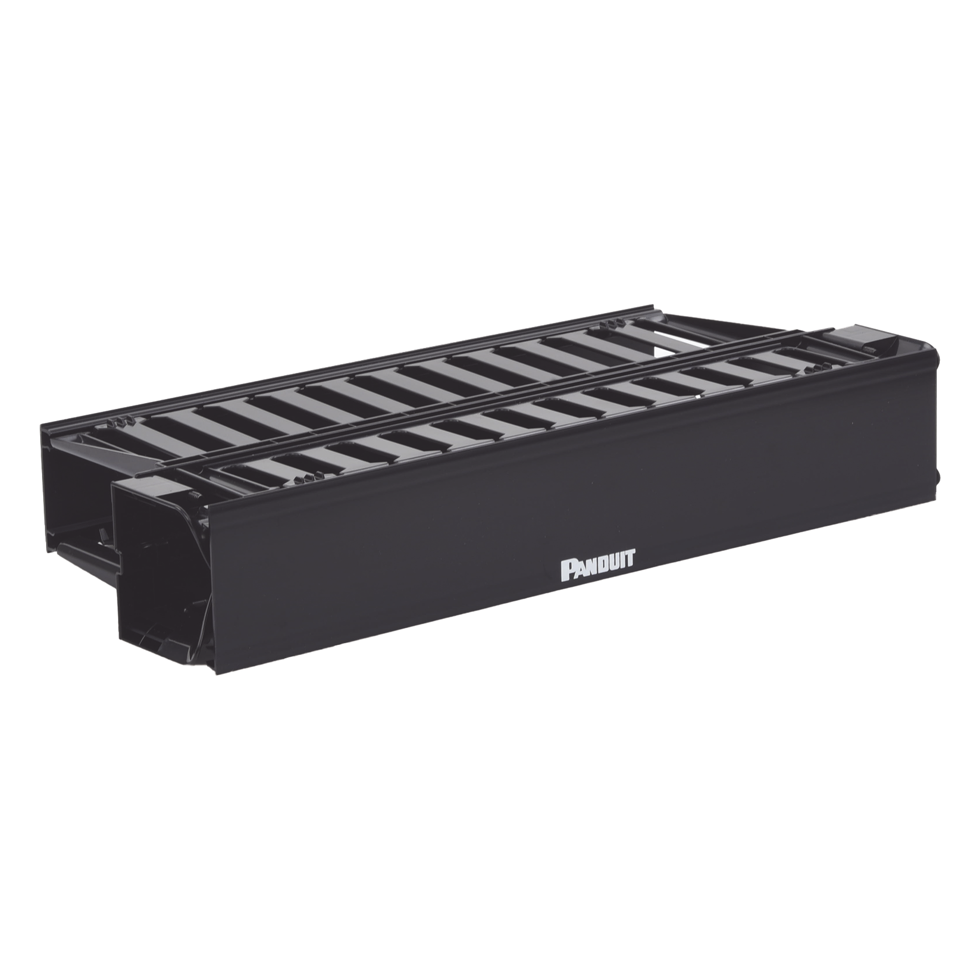 Organizador de Cables Horizontal PatchLink, Doble (Frontal y Posterior), Con Tapa Extendida, Para Rack de 19in, 2UR — PANDUIT · SKU WMPH2E