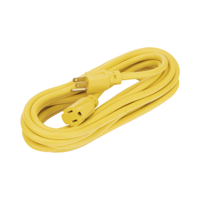 Extensión Eléctrica de Uso Rudo Aterrizada 5 metros /127 V CA 10 A Máximo / Color Amarillo.