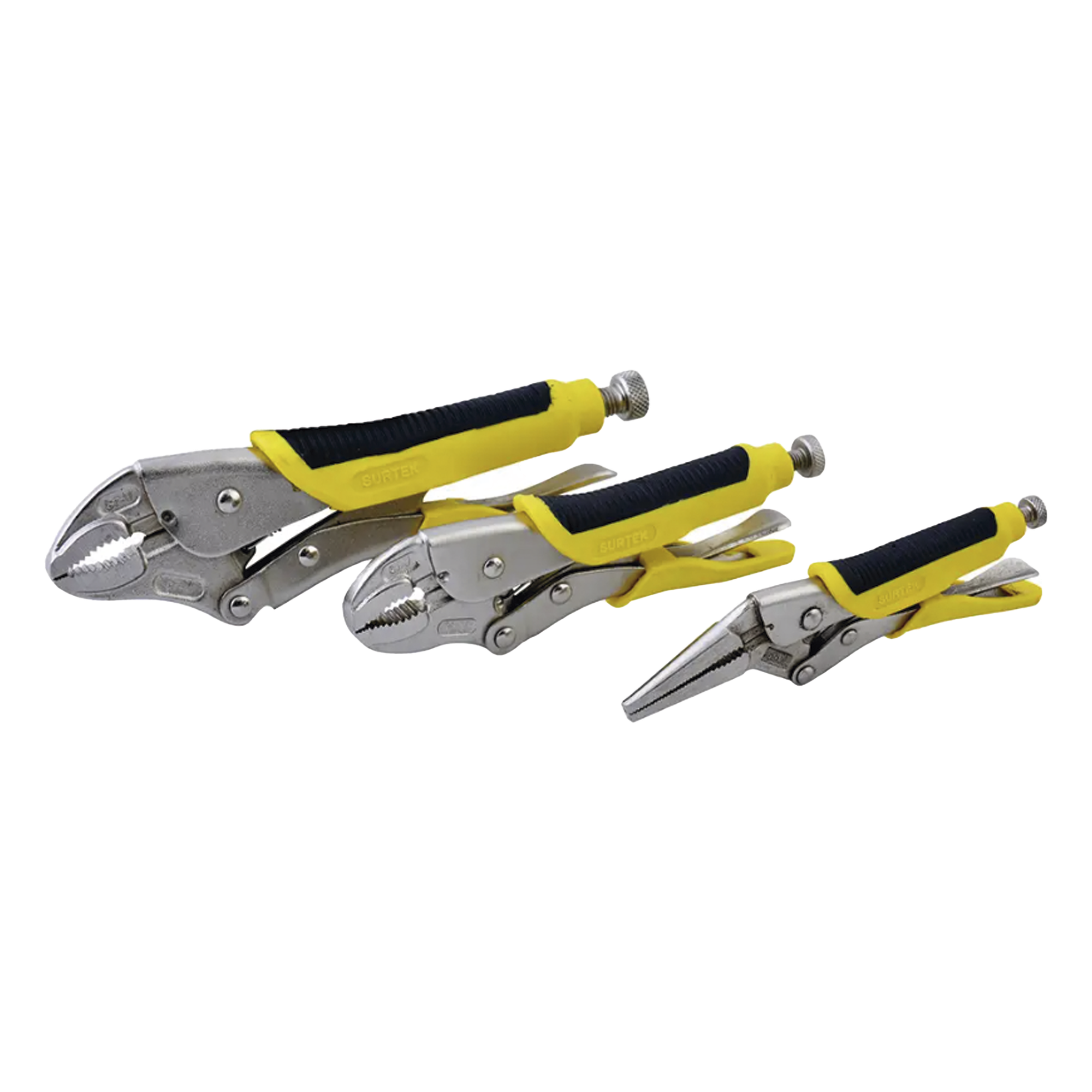 Juego De 3 Pinzas De Presión Bimateriales — SURTEK · SKU SYS-115-085