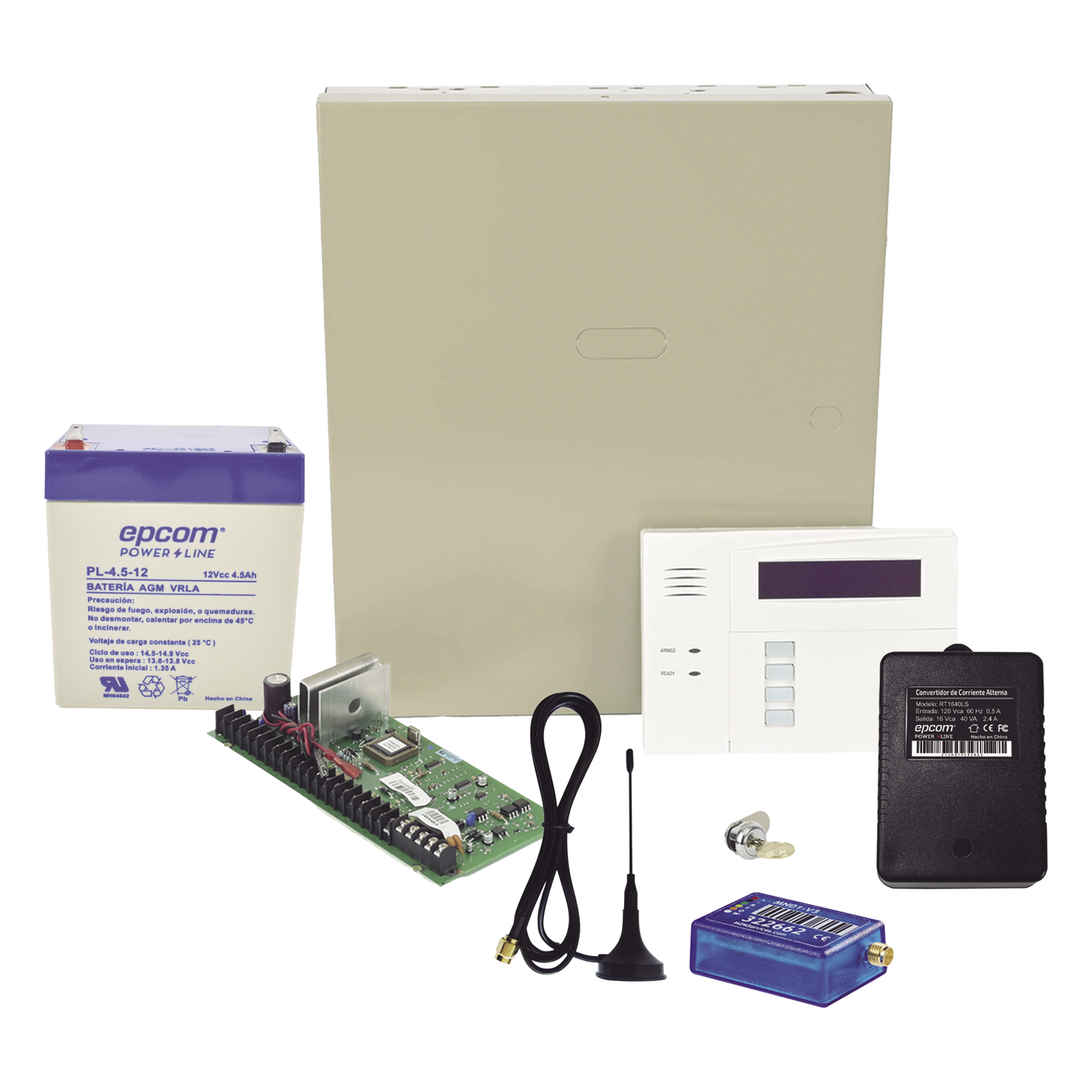 Kit de panel de control antirrobo VISTA-48LA con teclado-receptor inalámbrico 6160RF, comunicador 2G MINI012G, gabinete y transformador — HONEYWELL HOME RESIDEO · SKU VISTA48-60RF-MINI2G