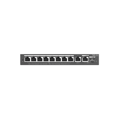 Switch Administrable con 8 puertos Gigabit PoE, 2 Uplinks Gigabit (1 SFP), gestión gratuita desde la nube