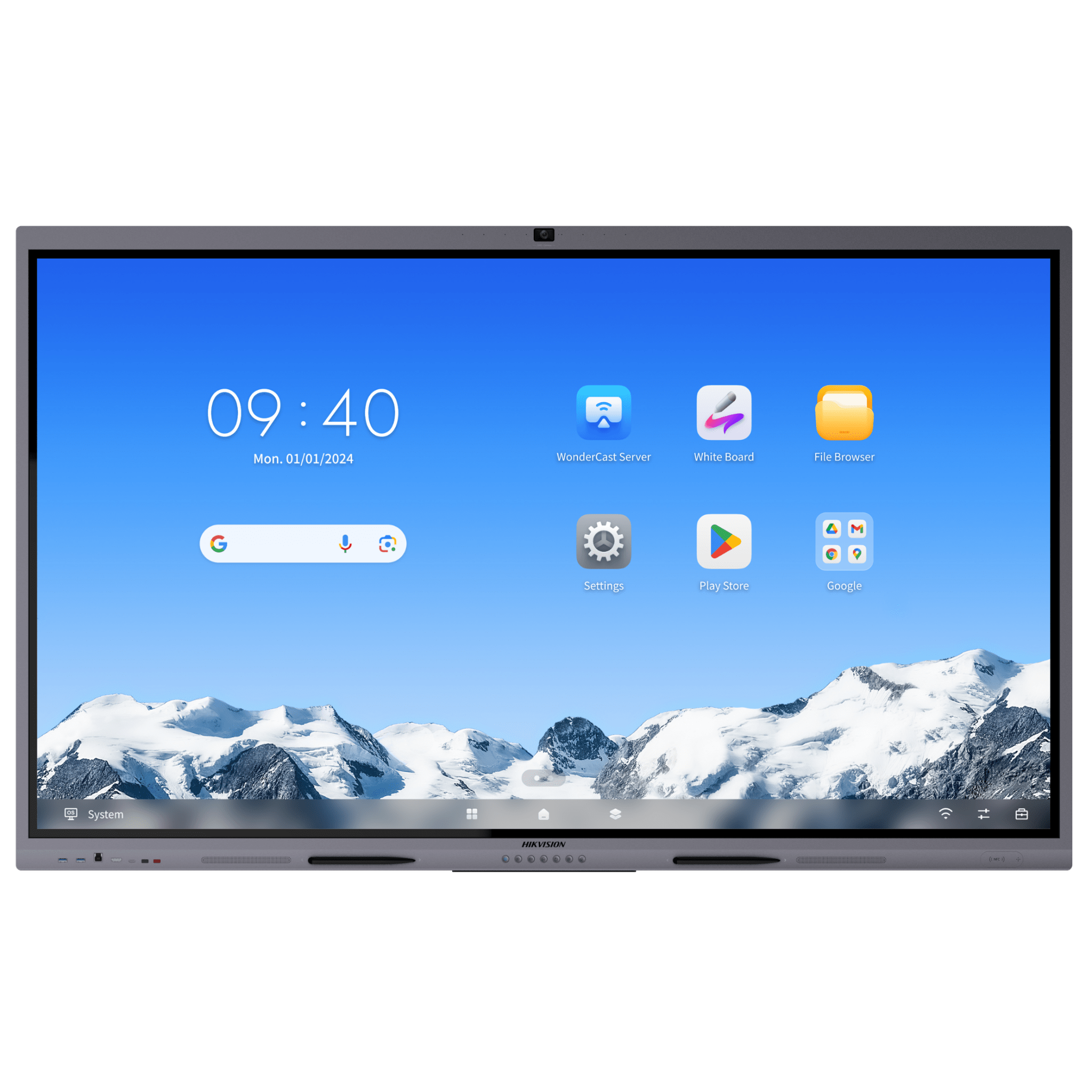 Pantalla Interactiva Touch de 75" / Android 14 / Asistentes IA / Google Suite Preinstalado con Certificación EDLA / Cámara Web 8 MP / Resolución 4K / Bocinas Integradas / Entradas HDMI y VGA / Incluye 2 Lápices para Escri