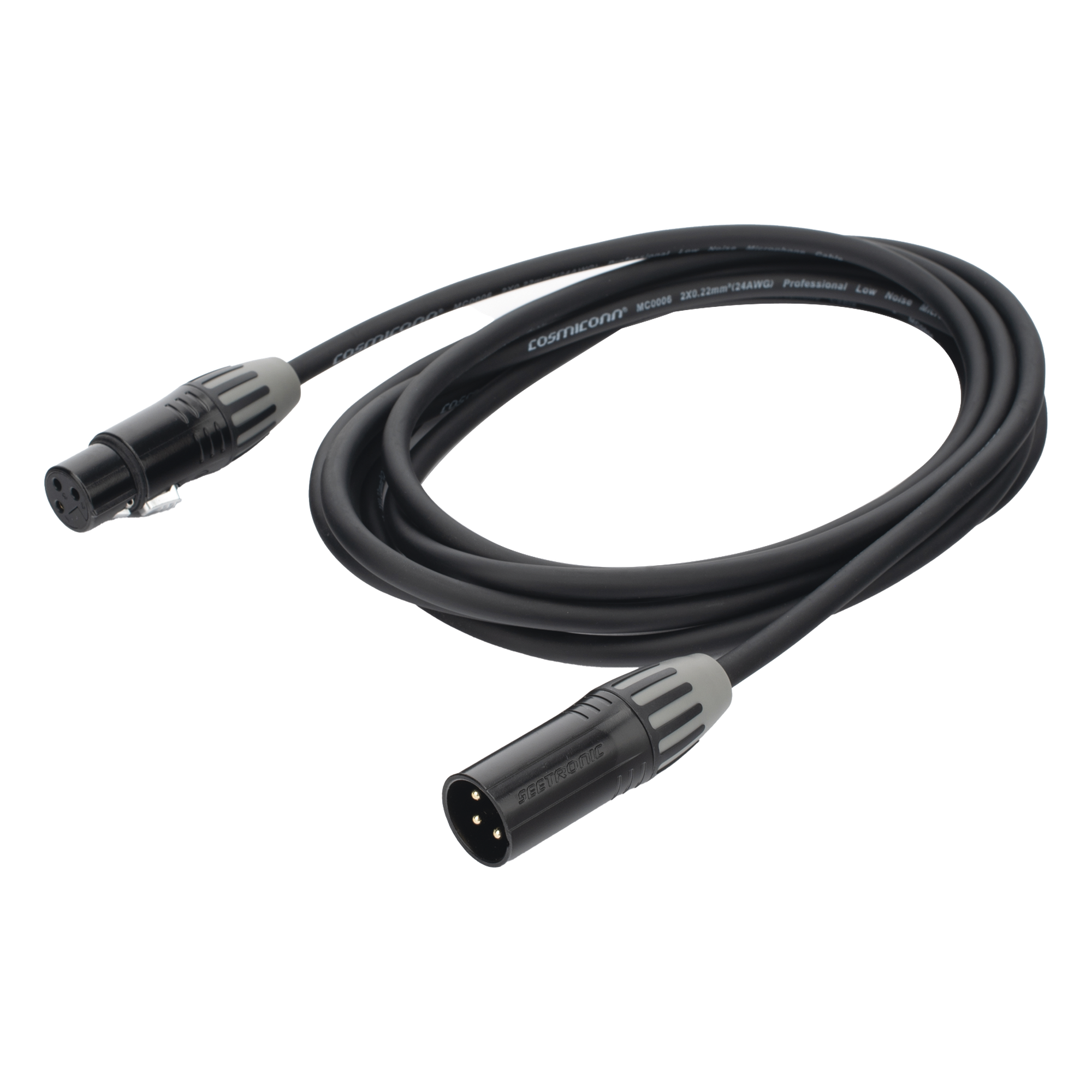 Cable XLR / 3 Polos / Hembra-Macho / Contactos Dorados / Triple Blindaje / 3 m (9.8 ft)