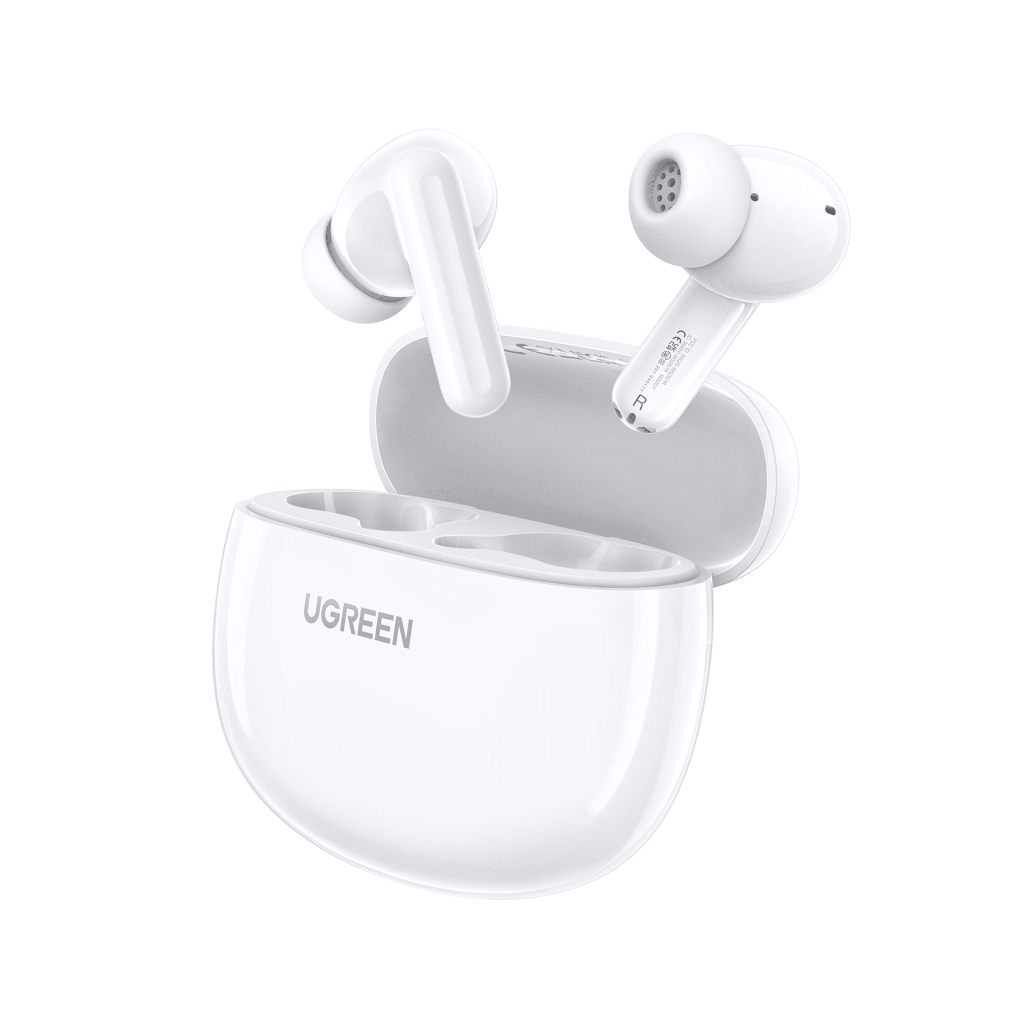 Auriculares True Wireless / Bluetooth 5.4 / Alcance 10 m (32.8 ft) / Autonomía 5.5 h + 28 h Estuche / IPX4 / USB-C — UGREEN · SKU 45110/WS207