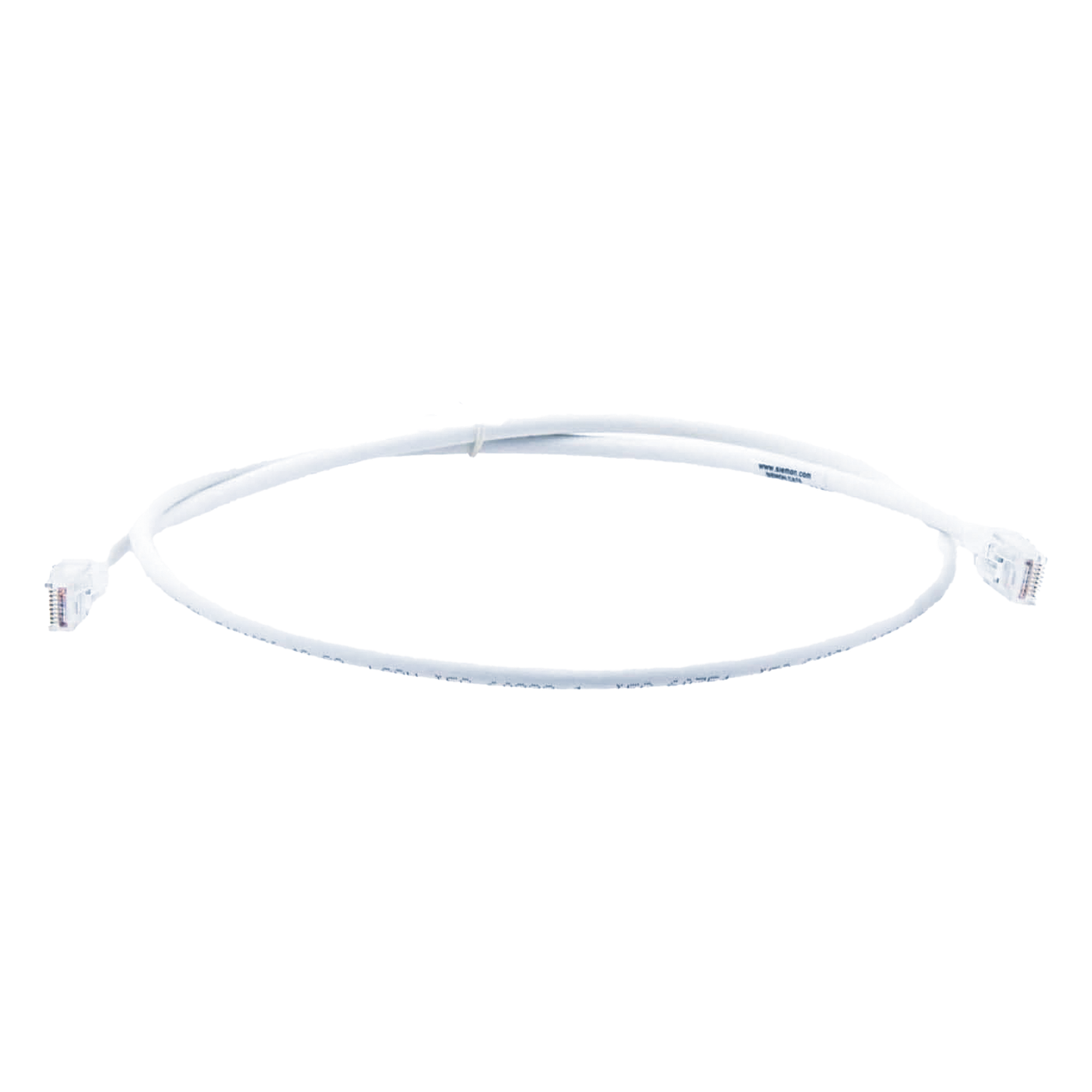 Patch Cord MC6 Modular Cat6 UTP, CM/LS0H, 0.91 Metros (3 Pies), Color Blanco, Versión Bulk (Sin Empaque Individual) — SIEMON · SKU MC6-03-02B