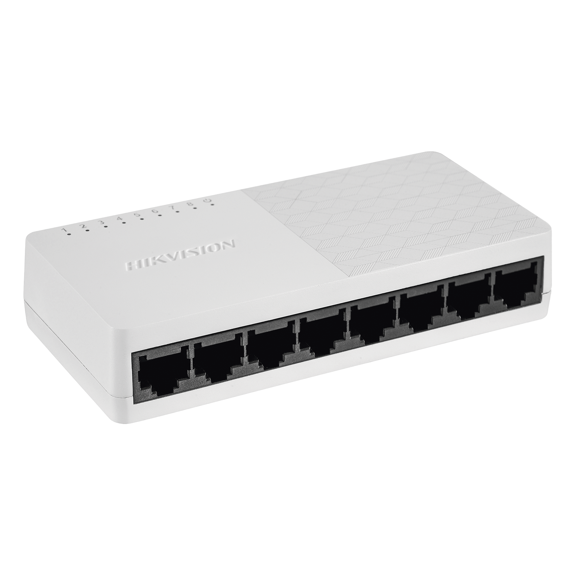 Switch Gigabit No Administrable de Escritorio de 8 Puertos 10 / 100 / 1000 Mbps / Diseño Compacto y Estetico — HIKVISION · SKU DS-3E0508D-O