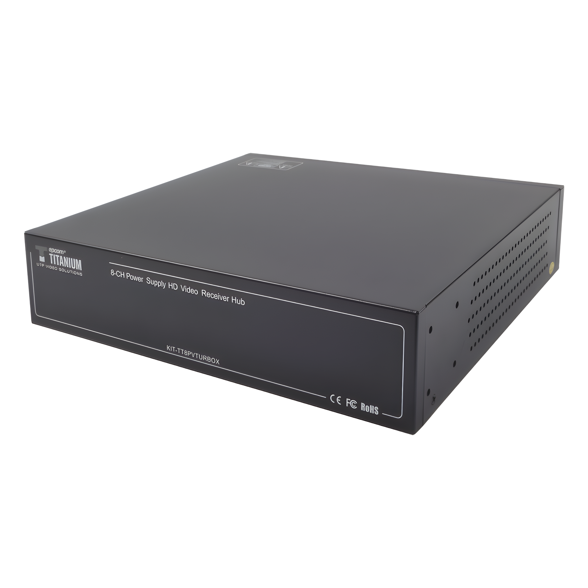 Kit de TRANSCEPTOR ACTIVO DE 8 CANALES / VIDEO+PODER en un solo Cable UTP / 150 metros en 4K, 200 metros en 5 MP/ Envía 36 Vcc y Recibe 12 Vcc / TODO INCLUIDO PARA RACK / Compatible con cámaras HD-TVI/CVI/AHD/CVBS / INSTALACIÓN LIMPIA