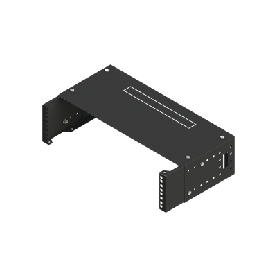 Rack Abierto de montaje en Pared, de 19in, Profundidad Ajustable (8" a 12") de 2.5 Unidades de rack, con Capacidad de Crecimiento.