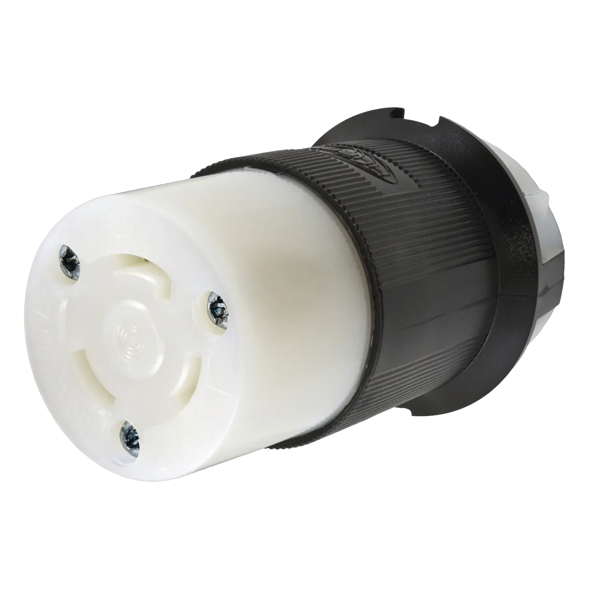 Conector Industrial con Bloqueo de Media Vuelta / 30 A 125 V CA / 2 Polos 3 Hilos / Color Blanco y Negro / Nema L5-30R.  — HUBBELL · SKU HUB-HBL2613