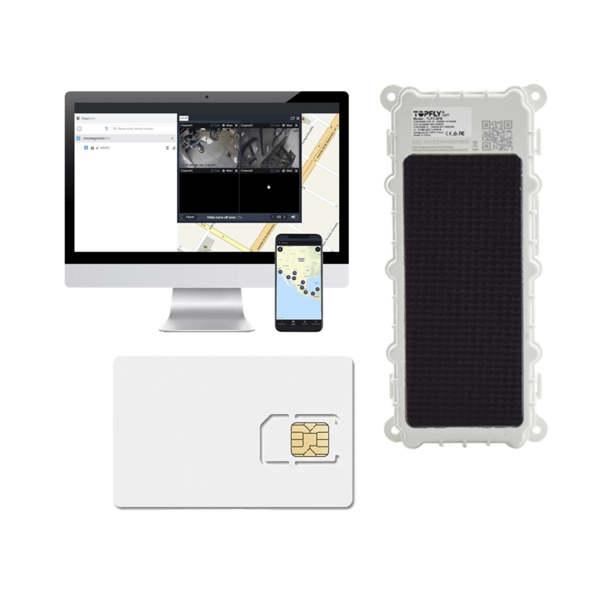 KIT Dispositivo de Seguimiento de Activos / Protección IP67 / Recargable Li 9600 mAh / LTE Cat-M1/NB-IoT / Tamaño Compacto / Funciona con Energía Solar / + EPCOMGPSCODE + SIM500MB2Y