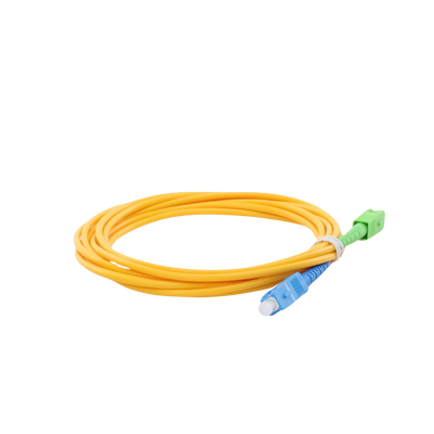Jumper de Fibra Óptica Monomodo SC/UPC-SC/APC Simplex, Color Amarillo, 3 Metros (9.84 Pies), 3 mm