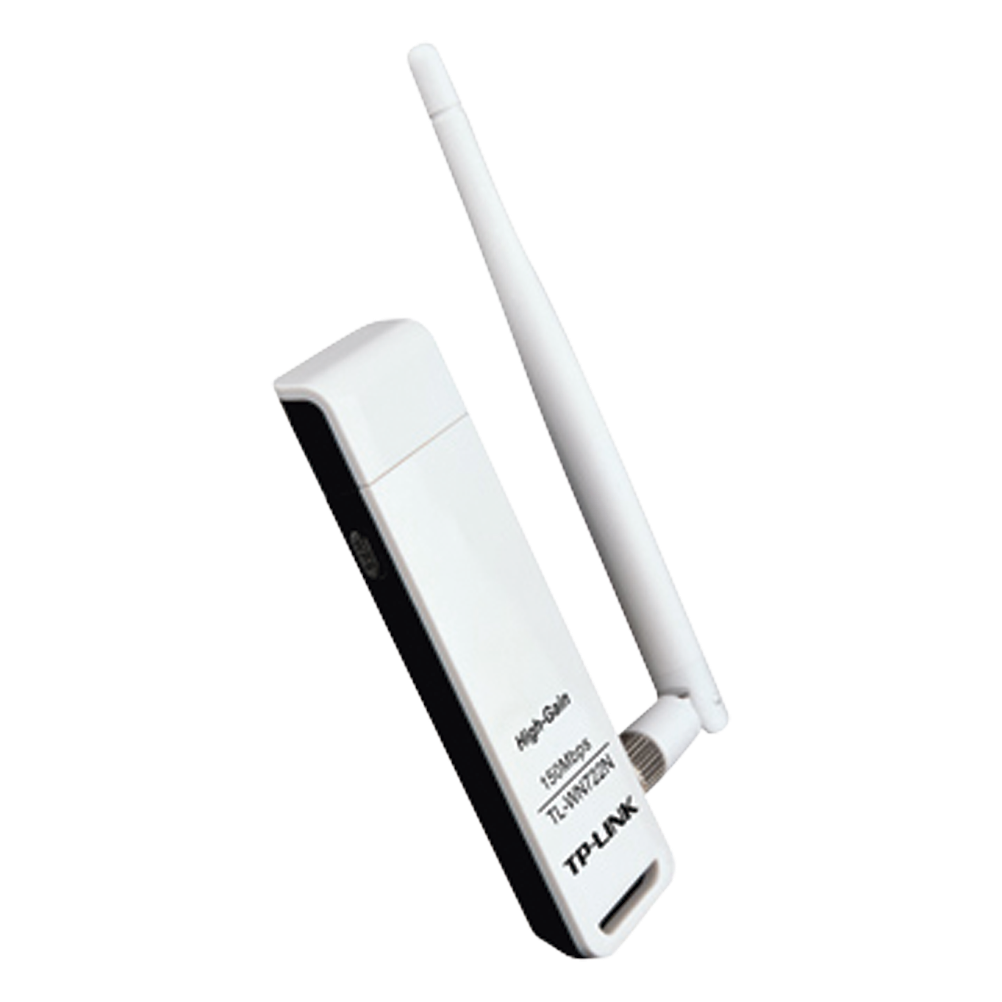Adaptador USB inalámbrico de alta ganancia N 150 Mbps 2.4 GHz con 1 antena desmontable de 4dBi — TP-LINK · SKU TL-WN722N