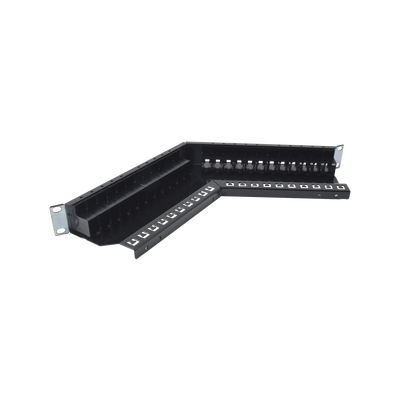 Patch Panel Z-MAX de 24 Puertos, Blindado, Precargado con Jacks Categoría 6A, Angulado, 1UR