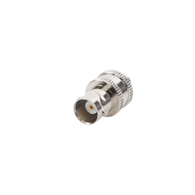 Adaptador en Línea de Conector BNC Hembra a SMA Hembra Corto / Celulares Motorola, Níquel/ Oro/ Teflón.