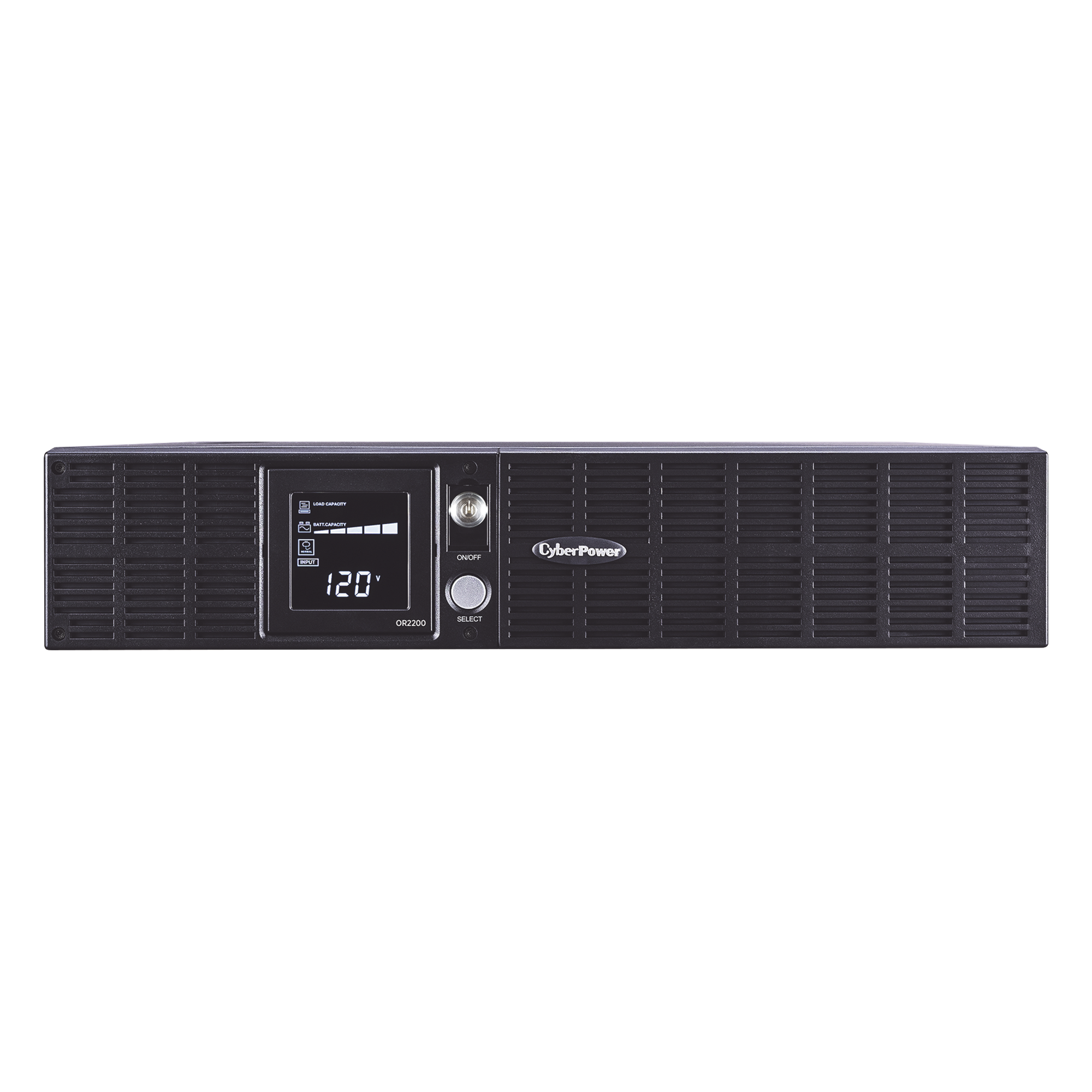 UPS de 2000 VA/1320 W, Topología Línea Interactiva, Entrada 120 Vca NEMA 5-20P, Torre o Rack 2 UR, Con 8 Tomas NEMA 5-20R — CYBERPOWER · SKU OR2200LCDRT2U
