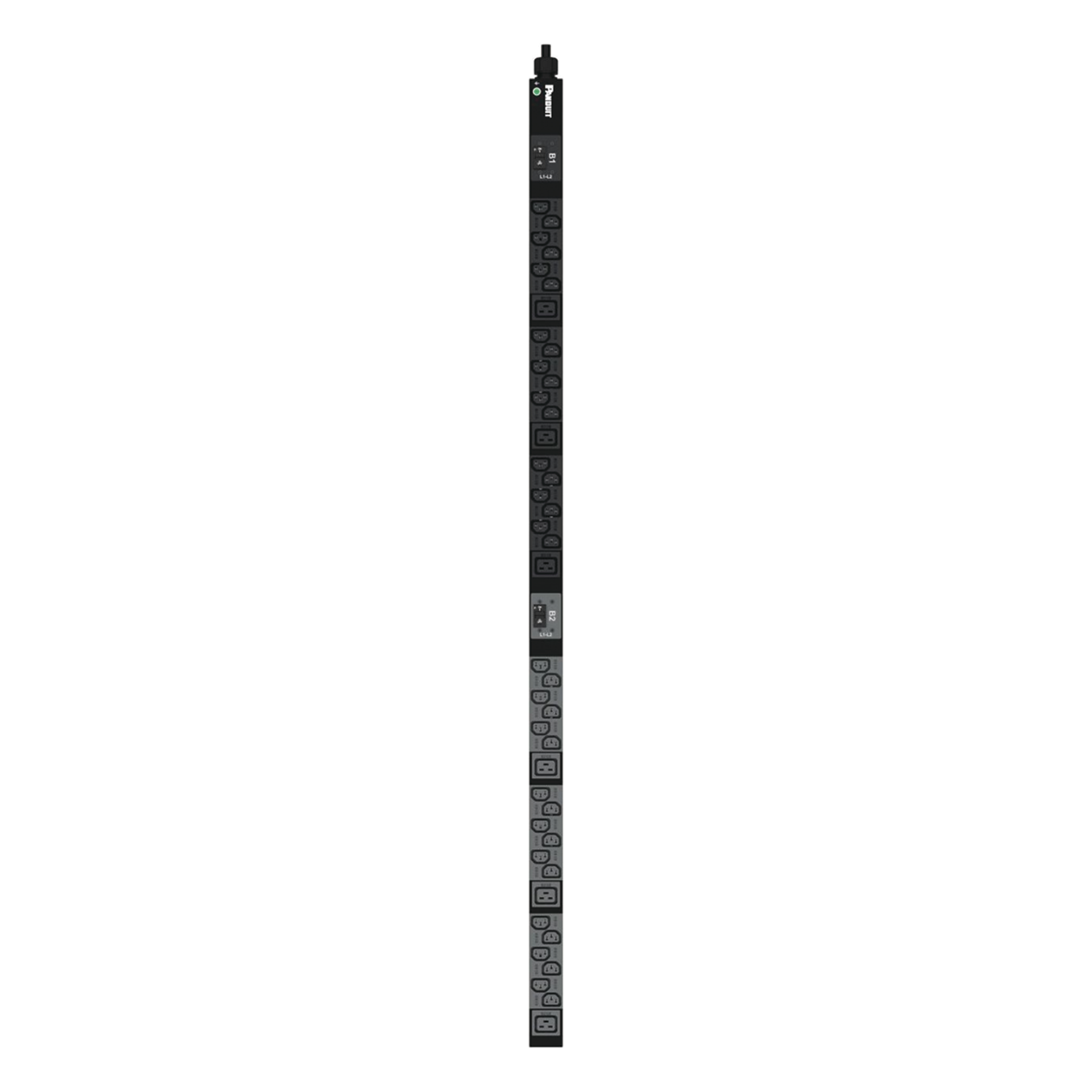PDU Básico para Distribución de Energía, Enchufe de Entrada NEMA L6-30P, Con 36 Contactos C13 y 6 C19, de Instalación Vertical, 30 Amp, 208 Vca