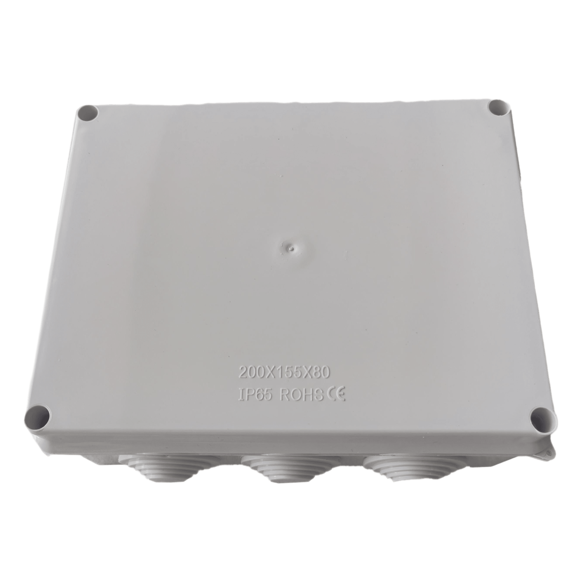Caja de Derivación-Conexión para Exterior IP65 con 10 Entradas / 200 x 155 x 80 mm / Sellado Seguro con Empaque + 4 Tornillos / Resiste Agua, Polvo y Sol Directo — LINKEDPRO · SKU LP-WBX-200