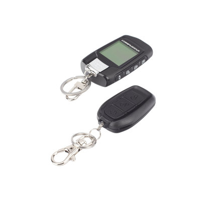 All-in-One 2-Way Remote Start + Alarm Bundle / 3000 ft (914.4 m) Max Range / 2-Way LCD Confirmation / Full-Color LCD Screen / Remote Start / Security / Keyless Entry / Lock-Arm / Unlock-Disarm / Trunk Release / Panic-Siren / Tilt Sensor / Dual-Stage Shock — COMPUSTAR · SKU CS8920-AS