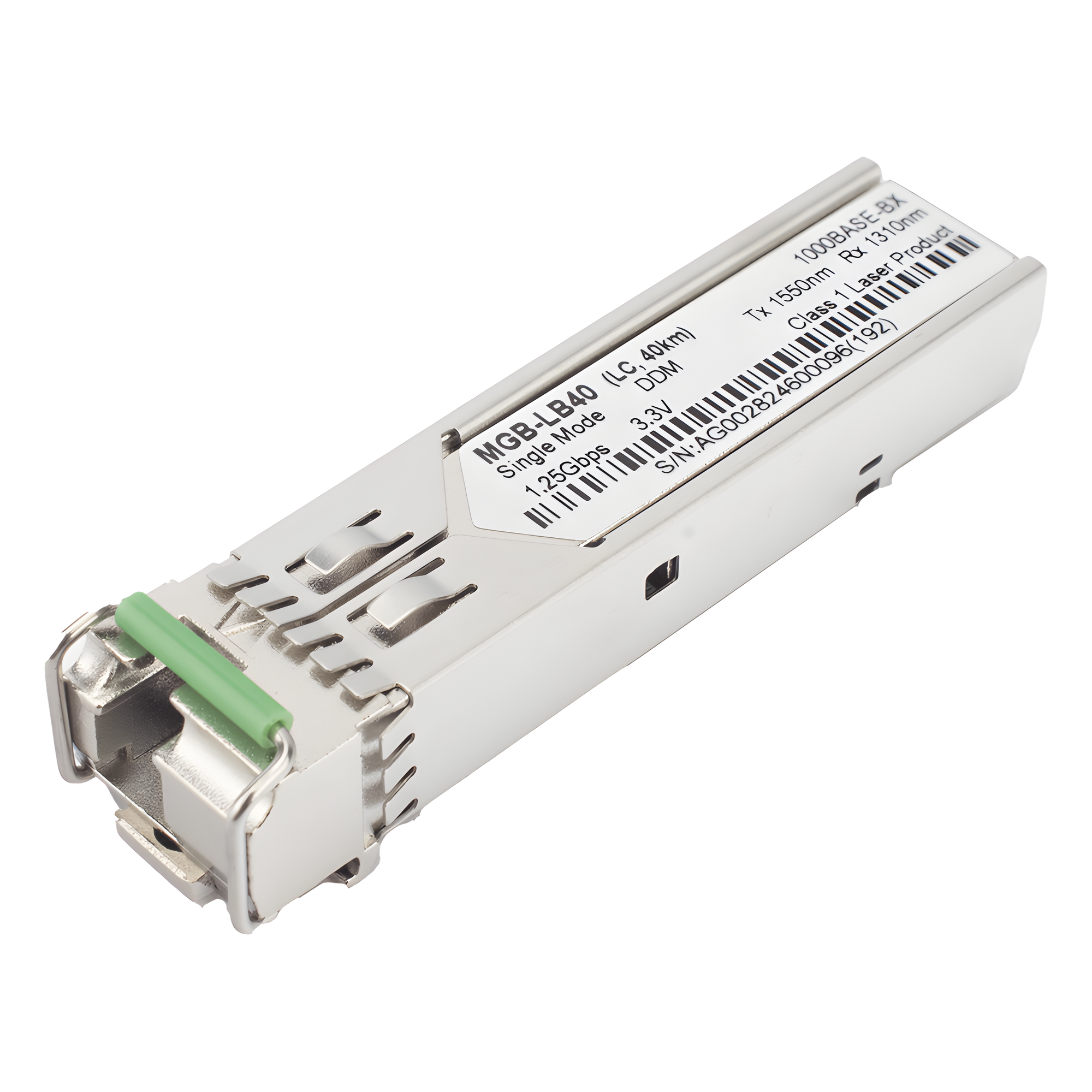 Transceptor mini-Gbic SFP 1G LC TX:1550nm RX:1310 para fibra Mono Modo 40 Km WDM, Requiere MGB-LA40 — PLANET · SKU MGB-LB40