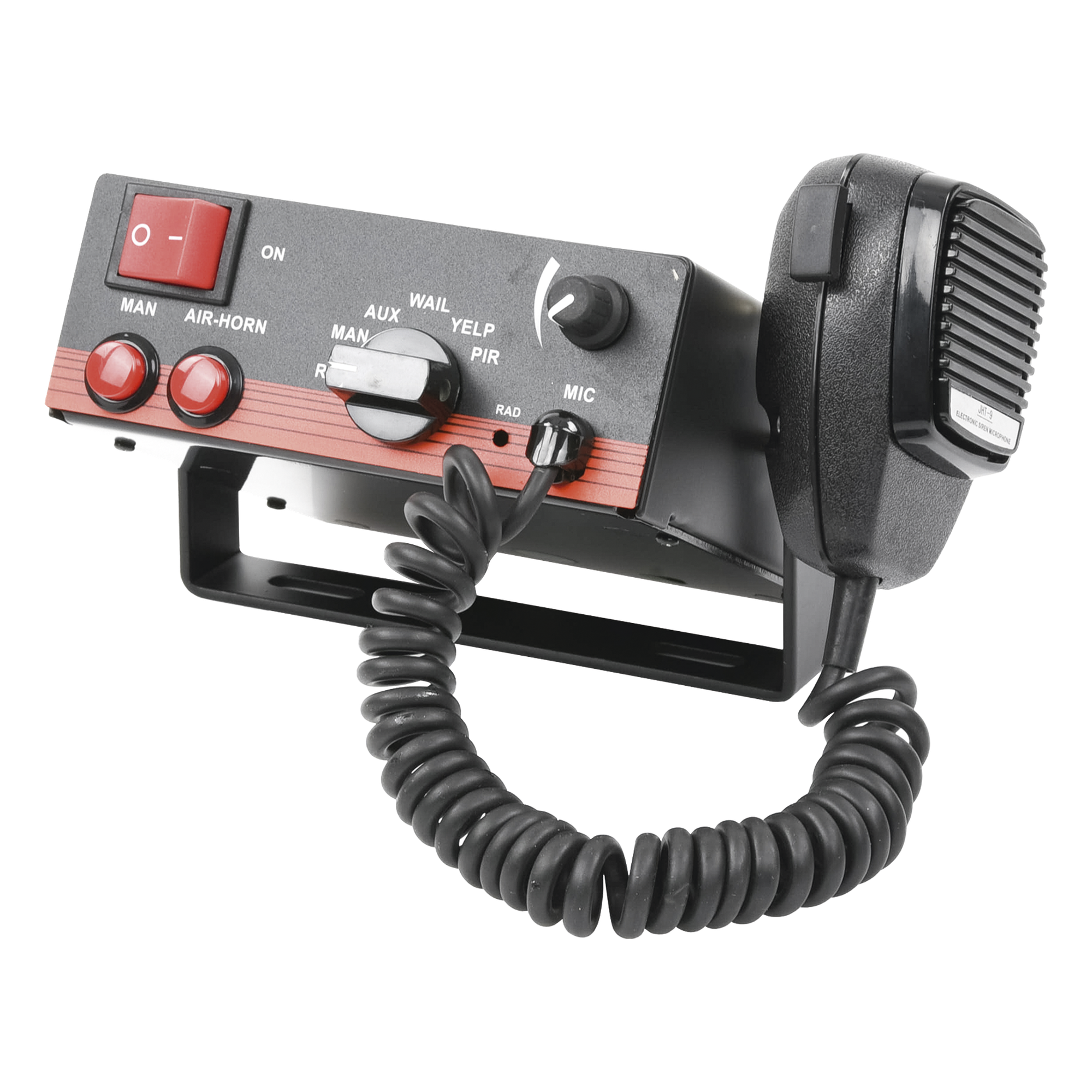 Sirena Vehicular de 100W de Potencia, Con Switch Giratorio de 6 posiciones, Micrófono de Uso Rudo e Interconexión a Radio — EPCOM INDUSTRIAL SIGNALING · SKU X-ELS-100