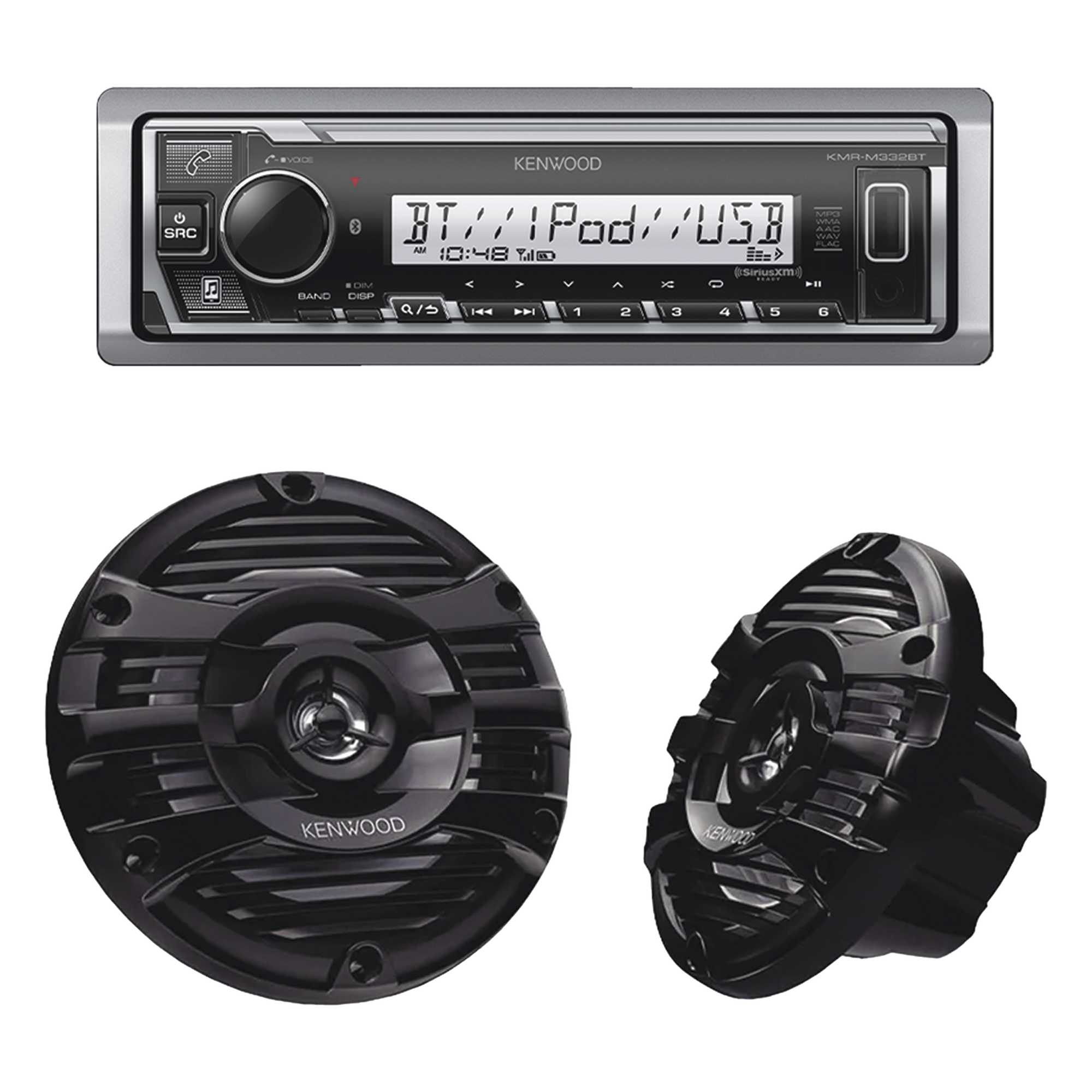 Kit de estéreo con Bluetooth KMR-M332BT | más Par de bocinas KFC-1653MRB — JVC KENWOOD · SKU KE/1653MRB