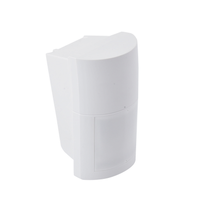 Detector de Movimiento Pasivo / Inalambrico (alimentación) / Altura de montaje 0.8m a 2.7 m ajustable / 100% Exterior / Compatible con cualquier panel de alarma
