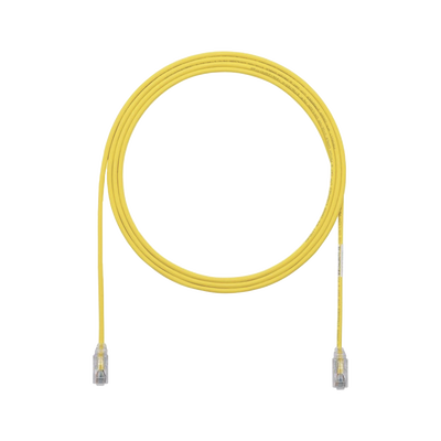 Cable de Parcheo UTP Cat6A, CM/LSZH, Diámetro Reducido (28AWG), Color Amarillo, 0.91 Metros (3 Pies)