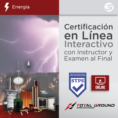 Certificación Virtual en Tierras Físicas y Pararrayos Total Ground (Válida Ante Secretaría del Trabajo) — TOTAL GROUND · SKU EXPERT-TG1-VIRTUAL