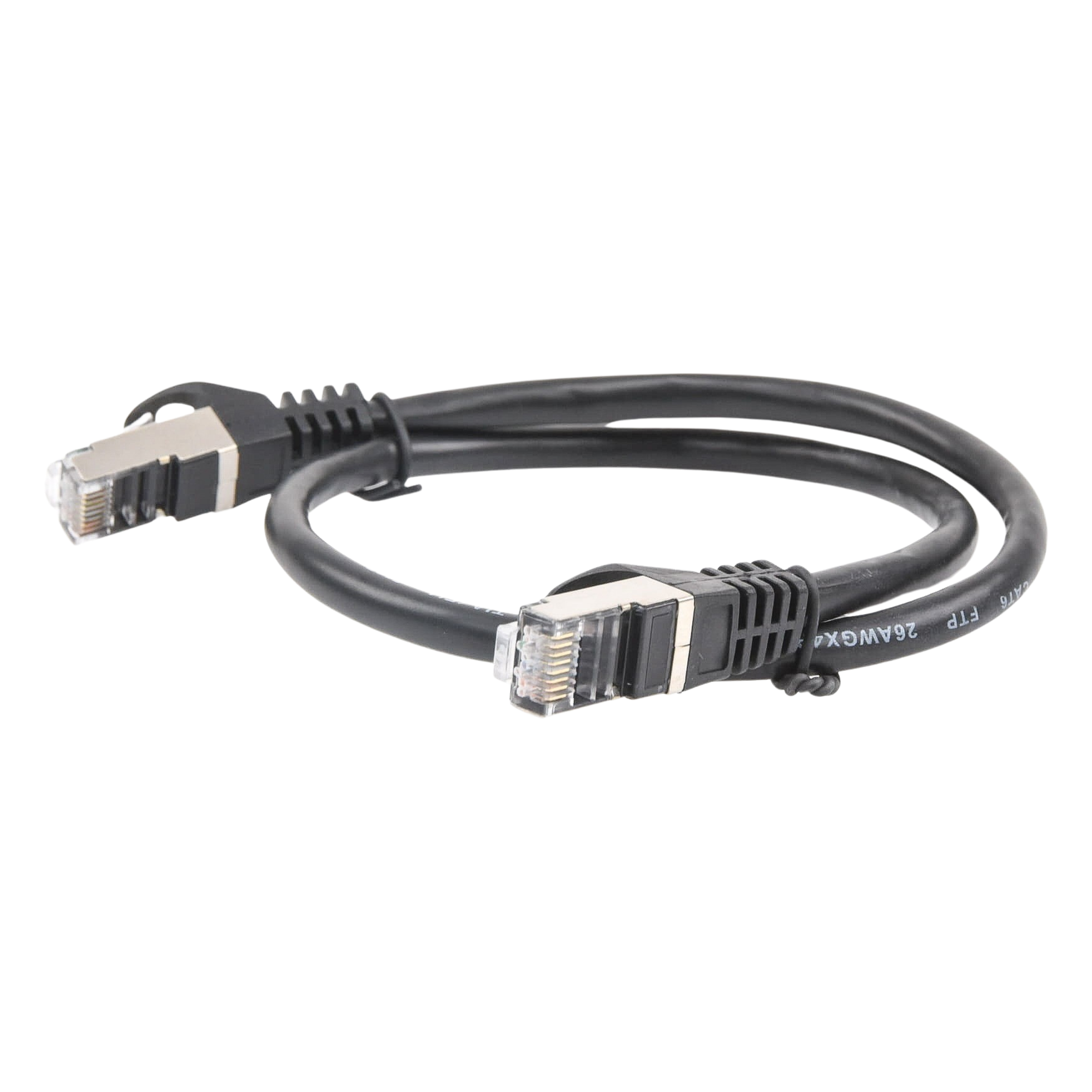 Cable de Parcheo / FTP Cat6 / 0.5 m (1.64 ft) / Blindaje Global / Cobre / Negro