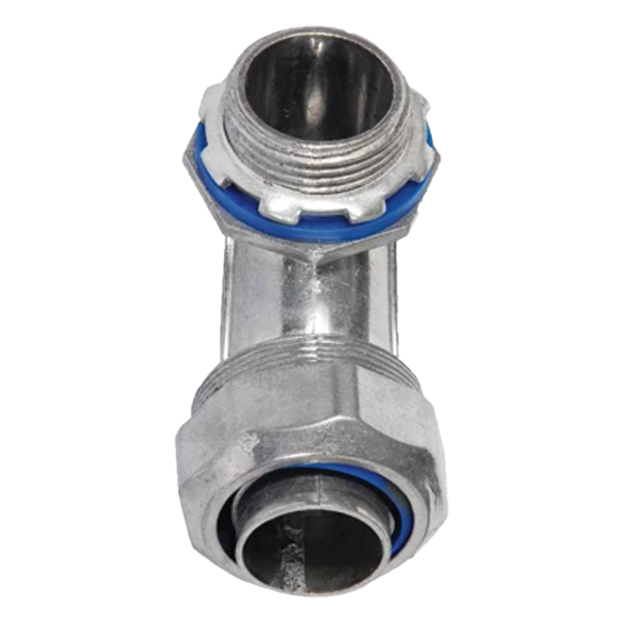 Conector Curvo para tubo tipo Liquidtight de 1/2"  (13 mm). Compatible con ANC-COT12. — ANCLO · SKU ANC-HLC-12