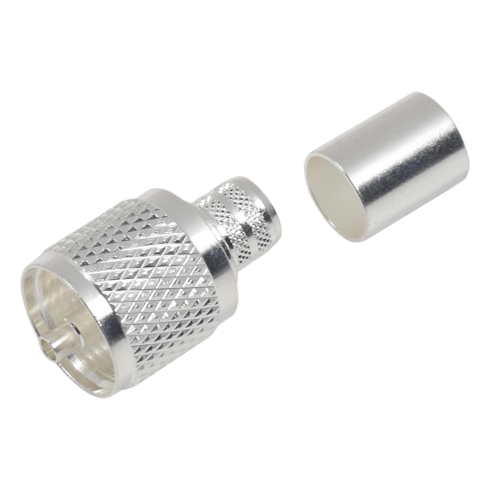 Conector UHF macho (PL-259) para LMR-400, 9913, CTN-400, 7810A, 8214, RG8/U-SYS, RFLASH-1113 — RF INDUSTRIES,LTD · SKU RFU-507-SI