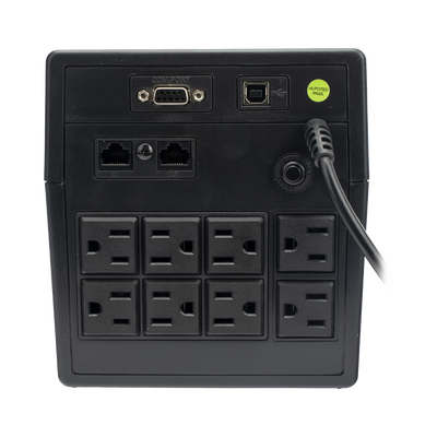 UPS 1200VA/720W Pantalla LCD / Línea Interactiva 120Vca / 6 tomas 5-15R (4 Respaldadas) / Regulación de Voltaje / Protección RJ45