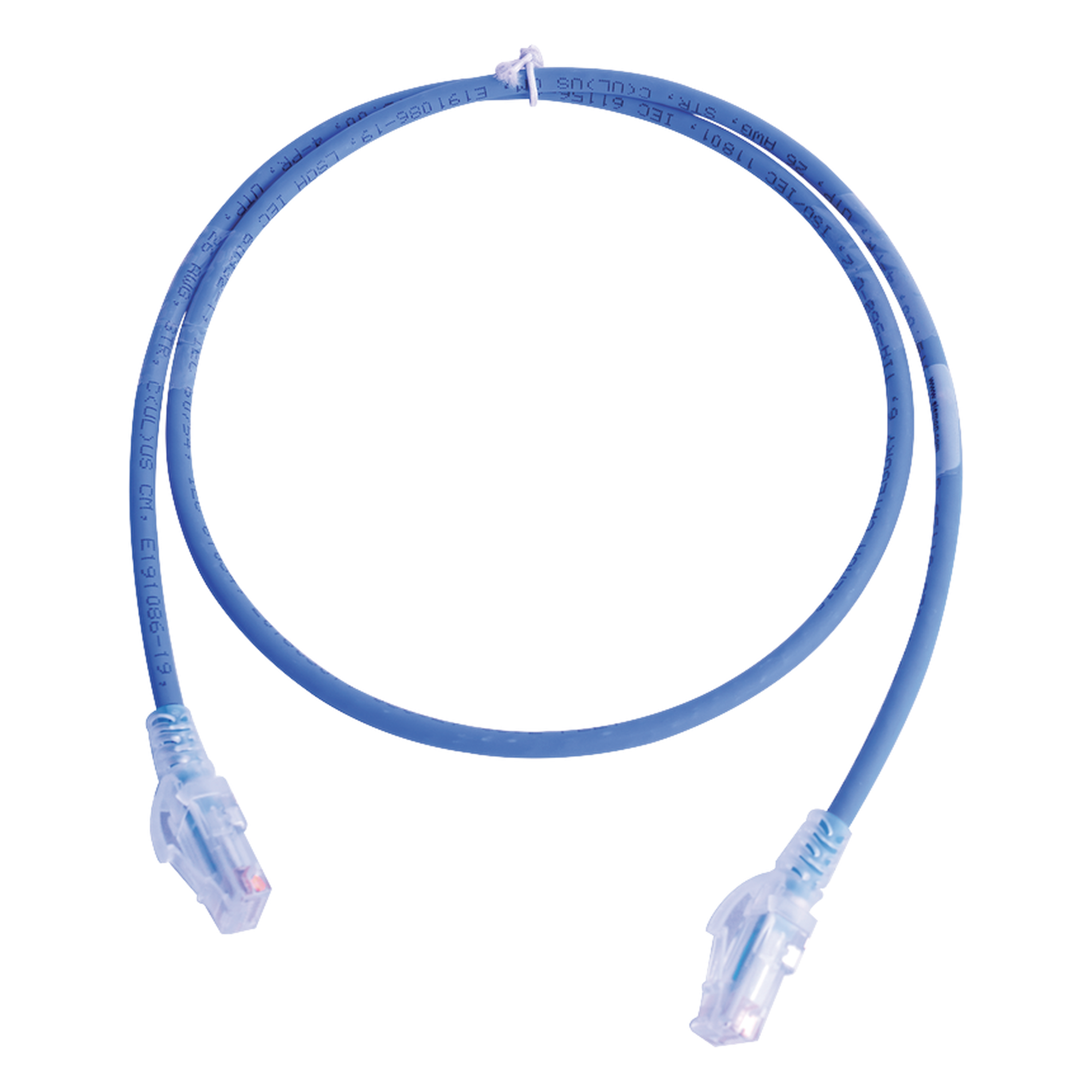 Patch Cord MC5 Modular Cat5e UTP, CM/LS0H, 2.13 Metros (7 Pies), Color Azul, Versión Bulk (Sin Empaque Individual) — SIEMON · SKU MC5-07-06B