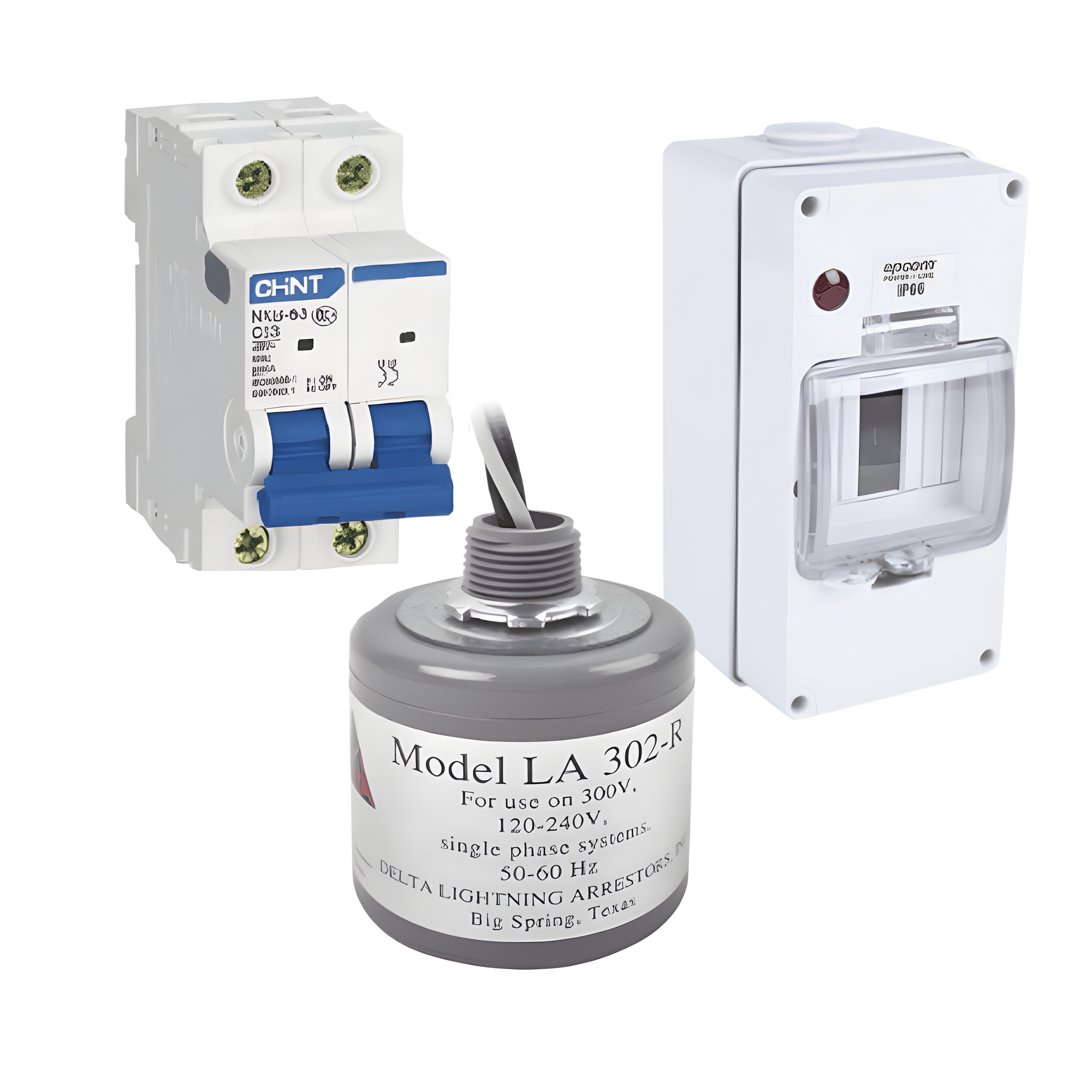Kit de Centro de Carga Para Corriente Alterna, Breaker de hasta  400 Vca de 20 A con Supresor de Picos Transitorios. — EPCOM POWERLINE · SKU PL20ACA