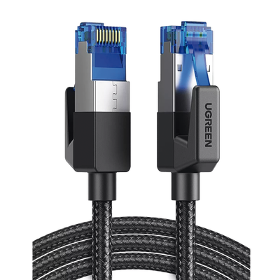 Cable Ethernet Cat8 Class F/FTP Redondo con Malla de Nylon 5 Metros (16.40 Pies) — UGREEN · SKU 80433