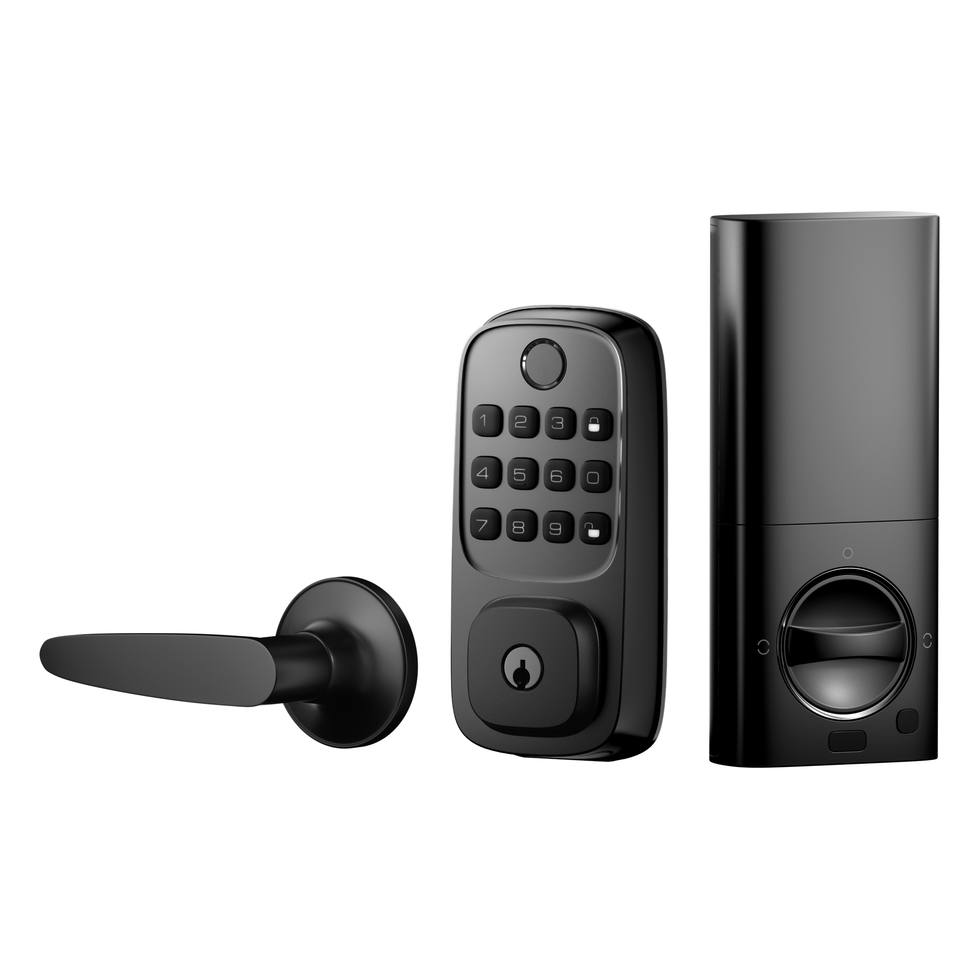 Cerradura Inteligente WiFi / Escáner de Huellas Dactilares / Teclado Numérico / Control por App / 8 Baterías AA / Bloqueo Manual y Automático / Compatible con Puertas 35-55 mm — LNDU · SKU WL01