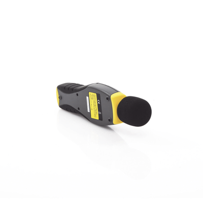 Medidor de Decibeles Profesional / Rango 40-130 dB en 4 Escalas / Precisión ±2 dB / Cumple NFPA 72 y ANSI S1.4 / LCD 4 Dígitos con Max/Min Hold / Micrófono Condensador Electret ½ Pulgada