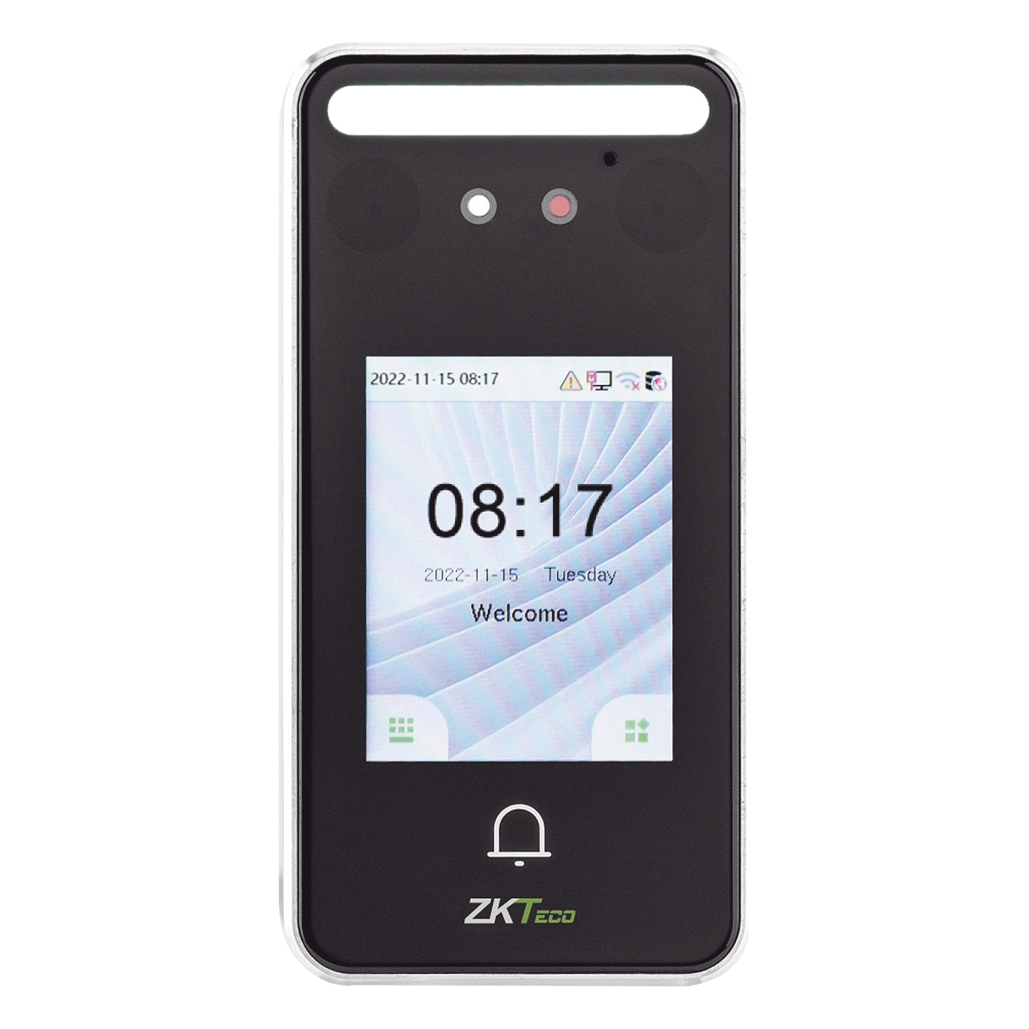 Terminal Biométrica Facial / 500 Rostros 3,000 Tarjetas / Pantalla 2.4" / IP65 / ADMS / Visible Light — ZKTECO · SKU SPEEDFACEV3LITE