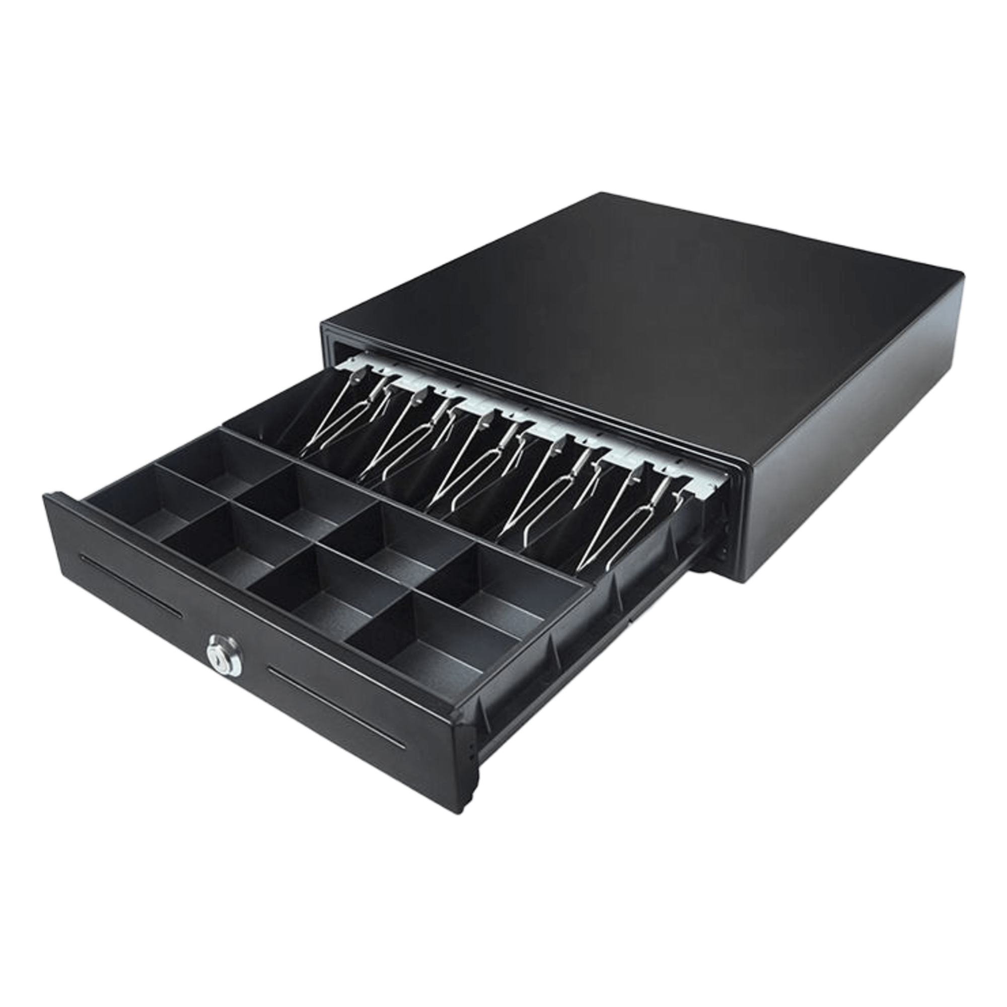 Cajón para Efectivo / 5 Billetes + 8 Monedas / Apertura RJ12 / Gripper Metálico / Base para ECR / 410 mm (16.1 in)