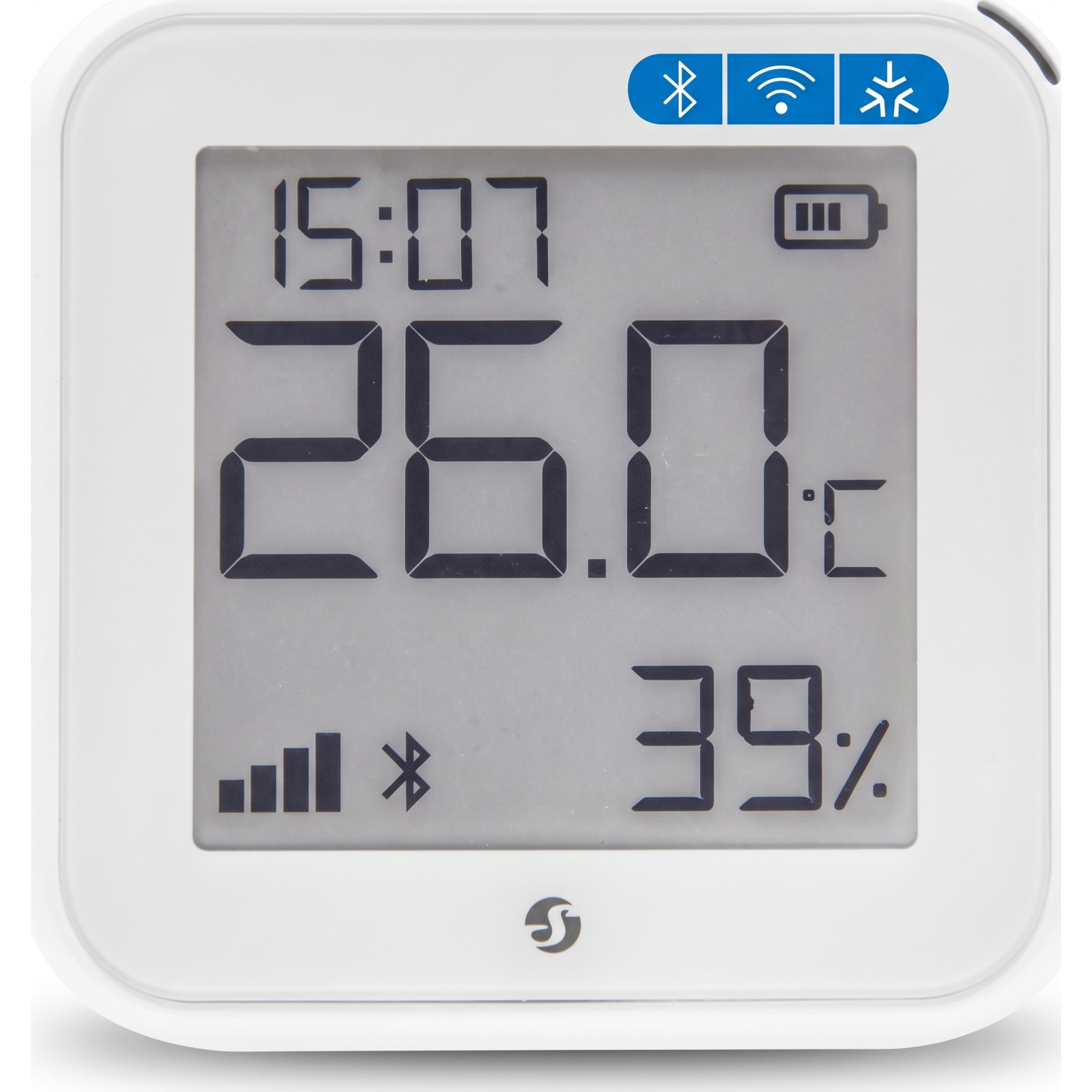 Sensor Ambiental IoT / Monitoreo de Temperatura y Humedad / Wi-Fi 802.11 b/g/n / Bluetooth 4.2 / Alimentación Dual Batería o USB-C — SHELLY · SKU SHELLYHTGEN3