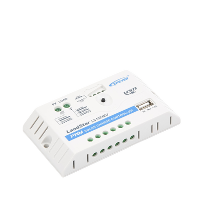Controlador Solar PWM / 10A / 12/24V / Puerto USB / Indicadores LED / Tierra Positivo Común