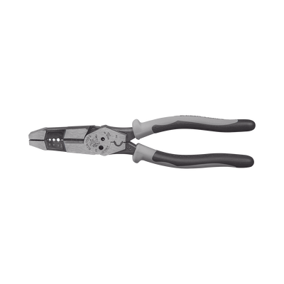 Pinza Híbrida con Ponchadora de 8". Pela Cable Sólido de 10-14 AWG y Cable Trenzado de 12-16 AWG