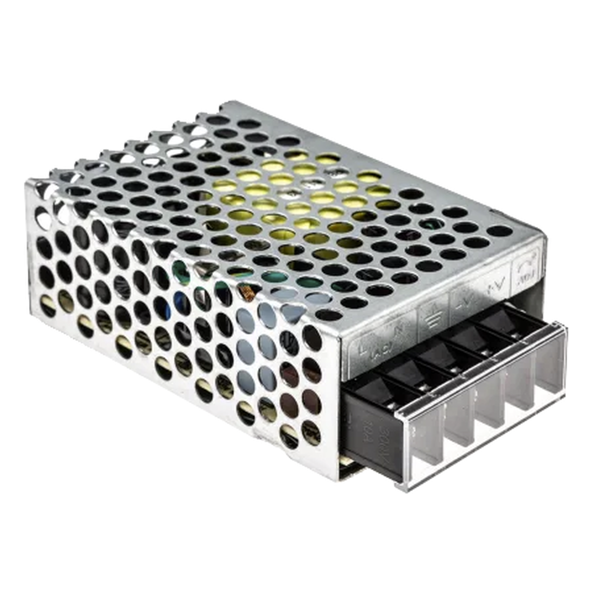 Fuente de Poder Industrial Conmutada 25W de Potencia, 12Vcc, 2.1A — MEANWELL · SKU RS-25-12