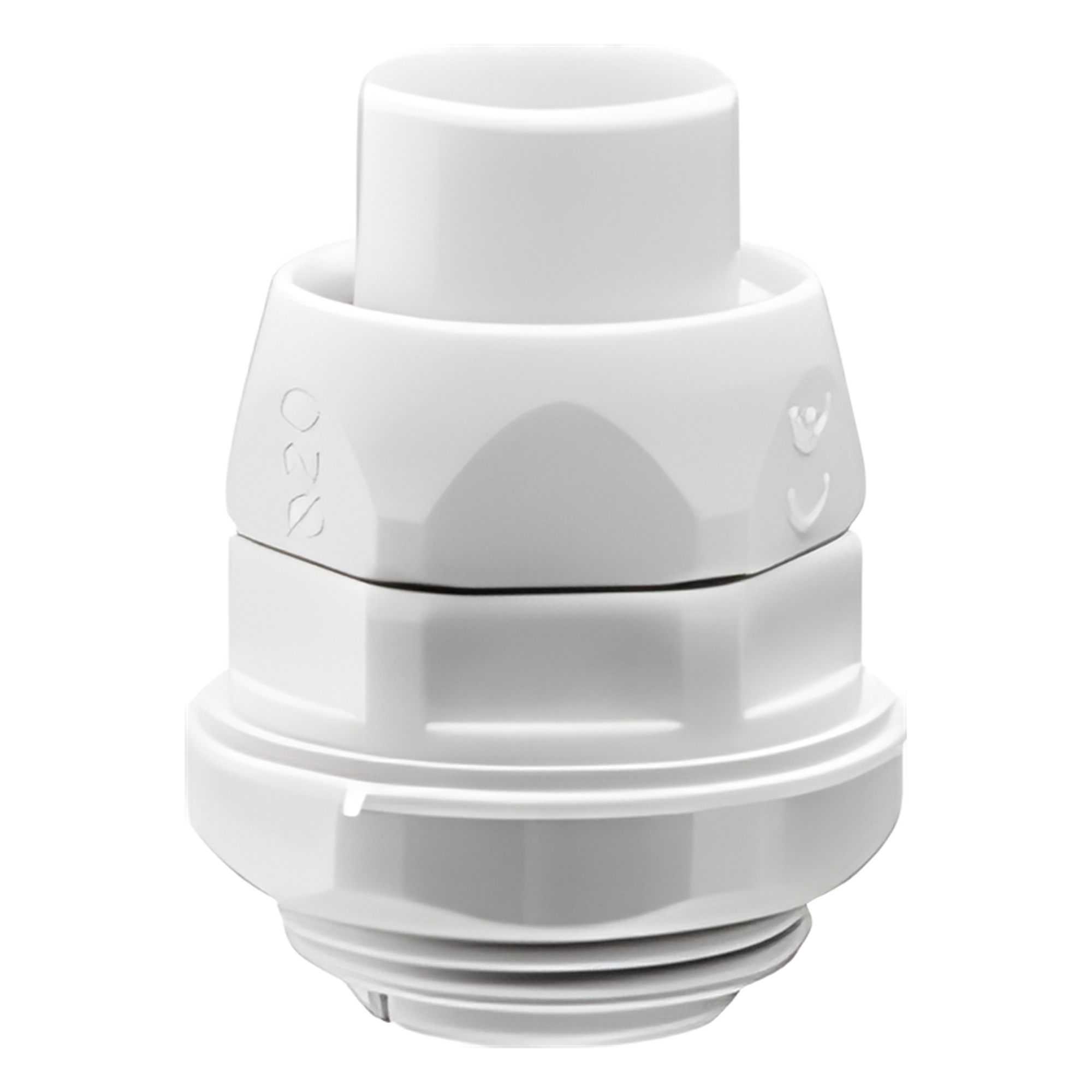 Conector (Racor) de tubería flexible a caja, PVC Auto-Extinguible de 12 mm, IP55 — GEWISS · SKU DX-54-012